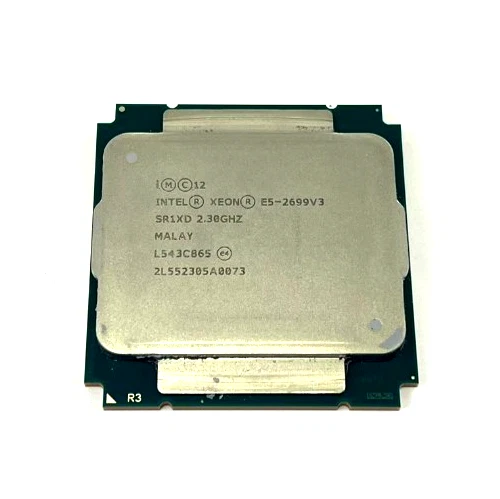 Pair of Intel Xeon E5-2699 v3 18-Core Server CPU @ 2.3Ghz FCLGA2011 SR1XD (Z3E2) - Image 1 of 2
