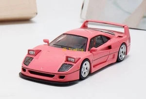 Coche de metal fundido a presión modelo deportivo de carreras ZD FY 1:64 rosa F40 BN - Imagen 1 de 5
