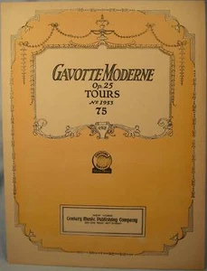 Vintage 1919 GAVOTTE MODERNE Sheet Music BERTHOLD TOURS - Picture 1 of 1