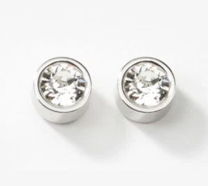 💎Orecchini Cristallo Touchstone 1/4” Post Rodio Trasparente Nuove Condizioni - Foto 1 di 6
