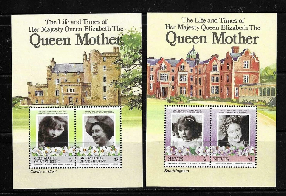 Nevis SC # 431 / Grenadines # 500 Queen Mother Life And Times  . MNH - Image 1 of 1