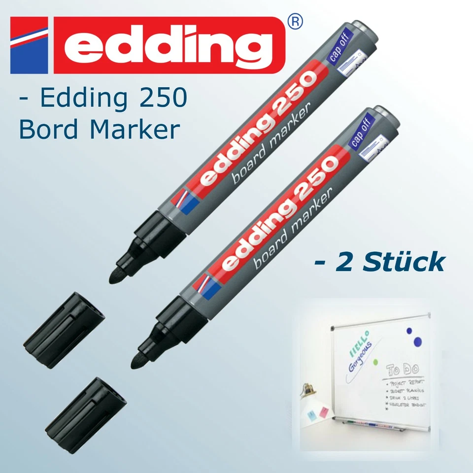 Edding 250 Schwarz Bord Marker Whiteboardmarker boardmarker - Bild 1 von 1