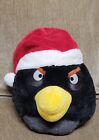 Angry Birds Christmas Santa Bird Plush Black 10" 