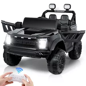 12V Elektroauto Kinderfahrzeug 2 Sitzer mit Led Licht Musik USB Elektrofahrzeuge - Bild 1 von 13