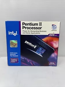 New Intel Pentium II 400 400MHz Processor BX80523U400512ESL3D5 Vintage Rare 1999 - Picture 1 of 4