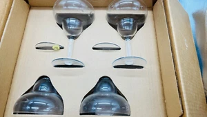 Princess House HERITAGE 4 Etched Crystal Margarita Dessert Glasses - Picture 1 of 8
