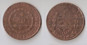 Brazil 80 RÉIS 1832 R Pedro I - Imagen 1 de 1
