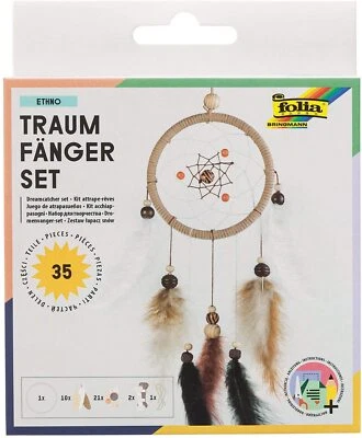 folia 23829 Bastelset Traumfänger ETHNO - Set zum selberbasteln basteln Erdtöne