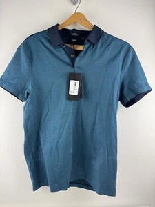 Hugo Boss Men’s Slim Fit Short Sleeves Polo Shirt Teal/Navy Stripe Small NWT - Bild 1 von 9