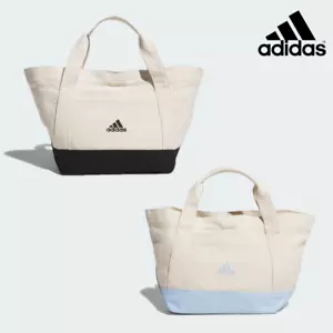 Borsa tote Adidas in tela di cotone nera/blu brillante nuova - Foto 1 di 13