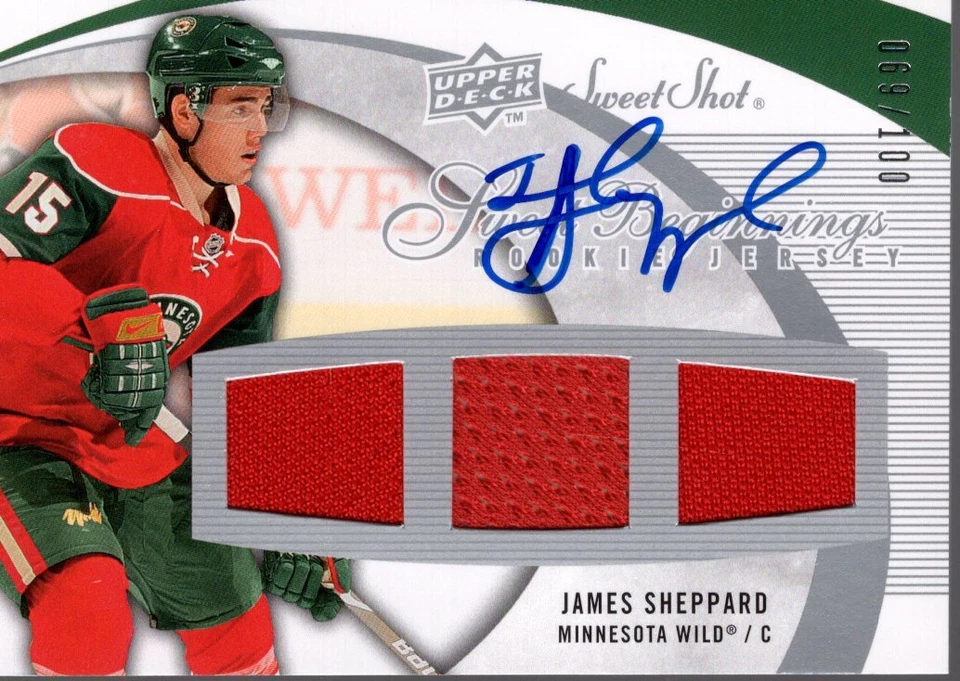 2007-08 Sweet Shot Rookie Jersey Auto #125 James Sheppard /100 - NM-MT - Image 1 of 2