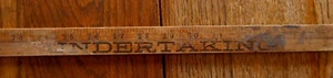 Pierce NE Nebraska Lundak Radios Undertaking Furniture Antique yardstick Wood - Picture 1 of 9