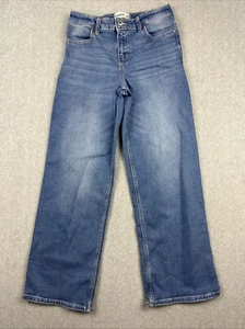Abercrombie Kids Jeans Girls 13/14 Blue High Rise Wide Leg Stretch Boho Denim - Picture 1 of 9