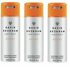 David Beckham Instinct Sport Deodorant Body Spray 150ml X 3 Cans