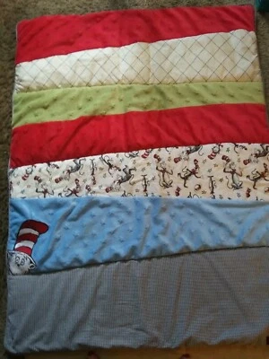 Dr. Seuss THE CAT in the HAT Crib Comforter Baby Blanket BY TREND LAB 35 X 45 - Image 1 of 4