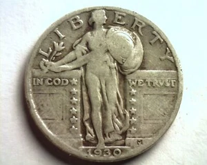 1930 STANDING LIBERTY QUARTER FINE / VERY FINE F/VF NICE ORIGINAL COIN BOBS COIN - Picture 1 of 2