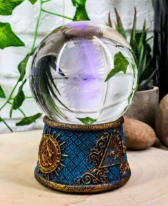 Ebros Freemasonry Illuminati Masonic Square and Compasses LED Glass Ball Decor - Picture 1 of 7