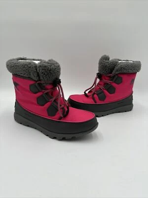 Bota de Nieve Sorel Unisex-Niño Juvenil Whitney Carnaval Rosa-Gris Nueva Sin Caja Talla 5 Foto 1 de 4