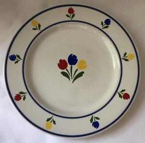 Tulip Tyme Stoneware Salad Plate Bread Butter Red Blue Yellow More Available - Picture 1 of 9