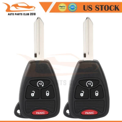 2 For Jeep Wrangler Compass 2007 2008 2009 2010 2011-2018 Key Entry Remote Fob - Image 1 of 4