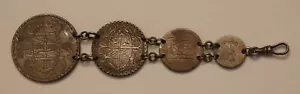 Reloj de Bolsillo Love Token Fob - Morgan, Sentado medio + cuarto + monedas de diez centavos plata - Imagen 1 de 9