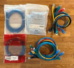 17 cables de conexión Ethernet CAT6 variedad longitudes 18"-10' cable de red/módem/enrutador - Imagen 1 de 1