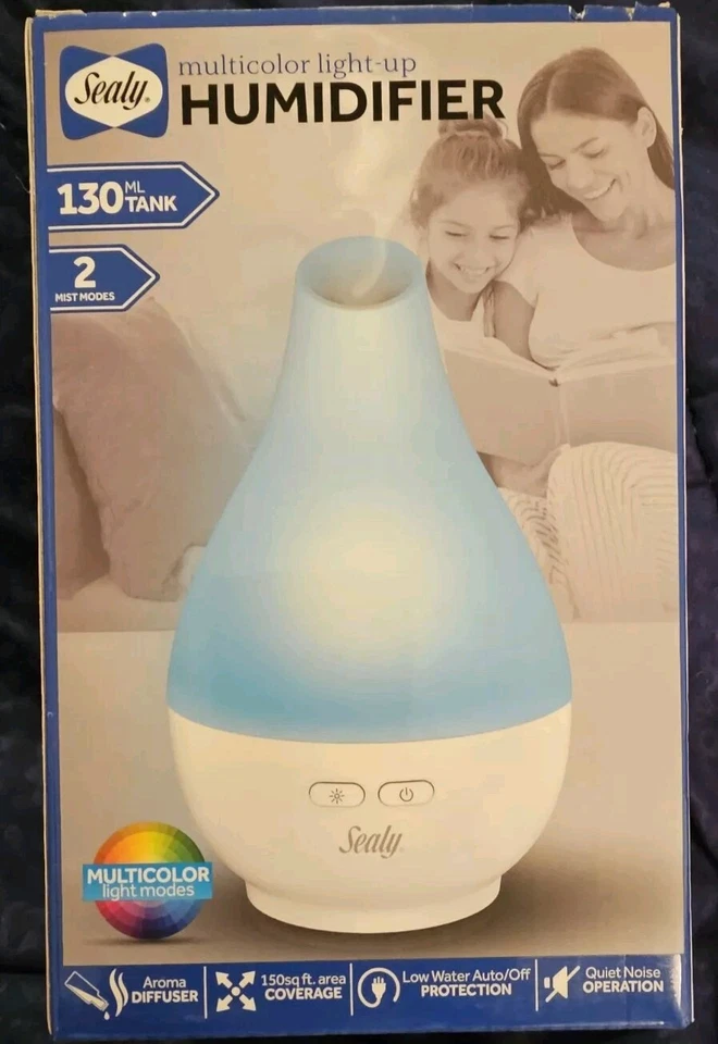 🌈 Breathe Easy! Sealy Ultrasonic Humidifier + Aroma Diffuser | Quiet + Color G - Image 1 of 4