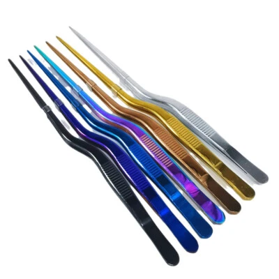Pro Chef Plating Kit Titanium plating TWEEZERS Tongs Bartender Barbecue Tools - Image 1 of 4