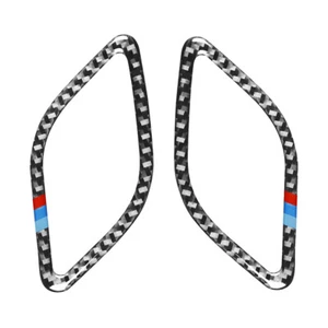 2Pcs Carbon Fiber Car Front Air Vent Cover M Style Trim Fit BMW X1 E84 2012-2015 - Foto 1 di 6
