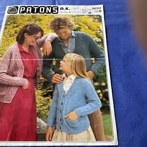Patons Family Cardigan Knitting Pattern 1692 DK - Picture 1 of 1