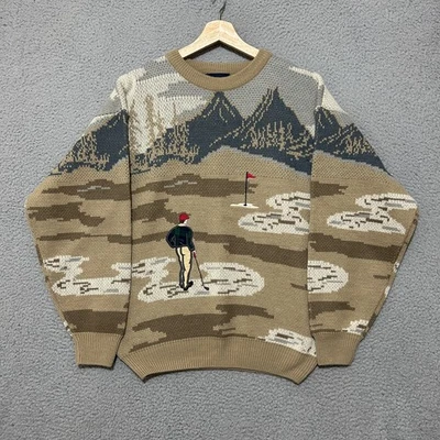 Vintage Specialty Collection Golf Sweater Adult L Mountain Knit Acrylic Wool 90s - Image 1 of 4