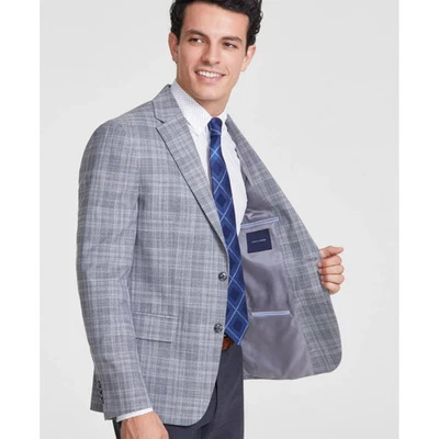Abrigo Blazer Tommy Hilfiger Para Hombre Calce Moderno Deportivo 48 R Gris A Cuadros Nuevo con Etiquetas Foto 1 de 3