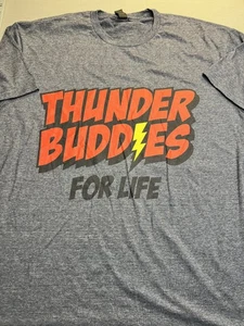 Thunder Buddies Shirt Mens XL Gray Gildan Softstyle Movie Tee Lightning Graphic - Picture 1 of 7