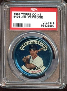 1964 Topps Baseball Coin Insert #121 Joe Pepitone All Star NY Yankees PSA 4 VGEX - Picture 1 of 2