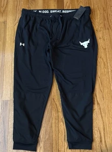 Under Armour Men's Project Rock Black Terry Pants 1355634-002 NWT 3XL - Picture 1 of 1