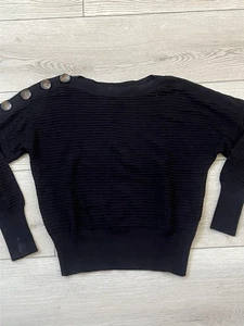 Laundry by Shelli Segal Pullover schwarz U-Boot-Ausschnitt kurz Damengröße Small gebraucht, in einwandfreiem Zustand  - Bild 1 von 4