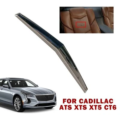 1 pieza de cuero ABS asiento trasero onda escudo insignia embellecedor para Cadillac XTS XT5 CT6 ATS Foto 1 de 4