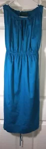 Lauren Ralph Lauren Dress Midi V-Neck Tie Sundress Blue Sz S or M **see Descrpt* - Picture 1 of 9