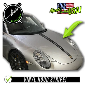 Hood racing stripes GT3 GT2 Fits - 2011 Porsche 911 Carrera 991 992 996 997 - Picture 1 of 4