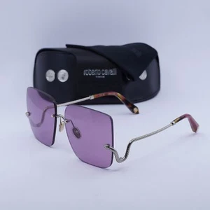 Roberto Cavalli SRC061 0594 Shiny Light Gold/Purple 63-16-145 Sunglasses New ... - Picture 1 of 6