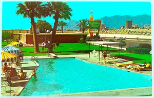 Holiday Inn Tucson Arizona Postcard Vintage Chrome Swimming Pool Palm Tree Retro - Picture 1 of 2