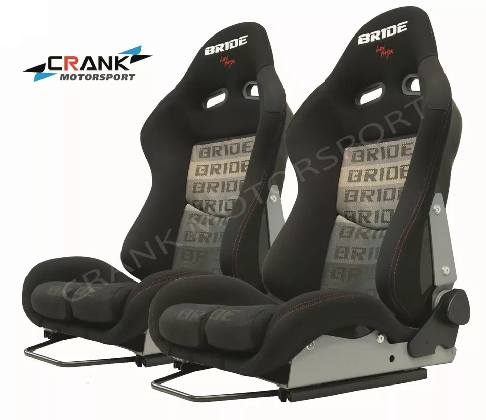 1x Bride Stradia Fiberglass Grey/Black Gradient, ADR apprv Car Racing Sport seat - Image 1 of 4