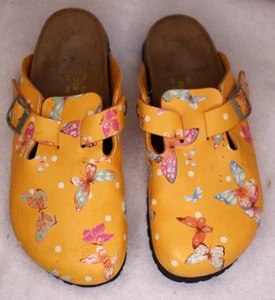 Birkenstock Papillio Clogs Schuhe Gold mit Schmetterlingen EU 39 / US 8 SCHMAL - Bild 1 von 10