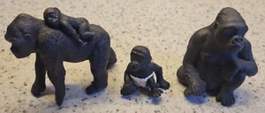 Schleich Gorilla Affen Weibchen mit Junges 14662 Baby 14451 und 14197 Wild life - Bild 1 von 17