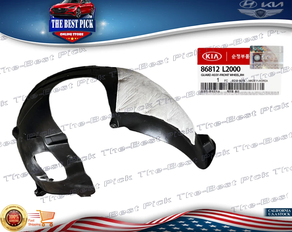 ⭐GENUINE⭐ Fender Liner Front RIGHT Passenger For 2021-2022 KIA K5  86812L2000 - Image 1 of 1