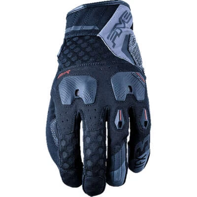 GUANTI MOTO FIVE TFX3 AIRFLOW SHORT BLACK GREY PROTEZIONE SPORT URBAN NERO - Immagine 1 di 4