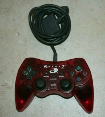 Model PS-80520 Nyko Omega 2 PlayStation 2 PS2 Red Clear Controller - Image 1 of 4