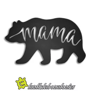 Scultura da parete in metallo mamma orso arte da appendere decorazione casa - Foto 1 di 1