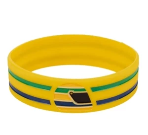 Original Bracelet with Double Recording Signature Ayrton Senna Yellow - Picture 1 of 2