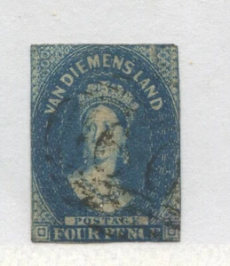 Tasmania QV 1860 4d blue used - Picture 1 of 1